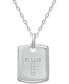 Cubic Zirconia Initial Dog Tag Pendant Necklace in Sterling Silver, 16" + 2" extender, Created for Macy's