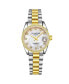 Women's Quartz ,Crystal Studded Bezel, MOP Dial, Stainless Steel Bracelet Watch