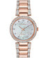 Eco-Drive Women's Silhouette Pink Gold-Tone Stainless Steel & Crystal Bracelet Watch 28mm