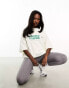 ASOS Weekend Collective oversized t-shirt with graphic in ecru and green