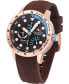 ფოტო #3 პროდუქტის Men's Regatta VIP Day Retrograde Brown Performance Timepiece Watch 46mm