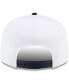 Men's White and Navy West Virginia Mountaineers Two-Tone Side Script 9FIFTY Snapback Hat