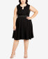 ფოტო #1 პროდუქტის Plus Size Vintage Veronica Pleated Dress