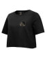 ფოტო #2 პროდუქტის Women's Black Golden State Warriors Holiday Glam Boxy T-shirt