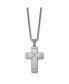 Фото #1 товара Brushed Cross Pendant 19.5 inch Box Chain Necklace