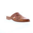 Фото #2 товара Bed Stu Alba F377006 Womens Brown Leather Slip On Heeled Sandals Shoes 7