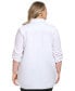 Фото #2 товара Plus Size Non Iron Button-Front Shirt