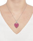 Sapphire (1-3/4 ct. t.w.) and Diamond Accent Heart Pendant Necklace in Sterling Silver (Also Available in Ruby and Pink Sapphire)