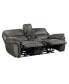 Фото #4 товара White Label Fleming 80" Power Double Reclining Love Seat with Center Console