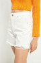 ფოტო #2 პროდუქტის Women's Destroyed Hem Denim Shorts