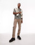 Topman straight carpenter trousers in stone