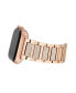 Фото #3 товара Women's Rose Gold-Tone Alloy and Crystal Center Link Bracelet Compatible with 42/44/45/Ultra/Ultra 2 Apple Watch