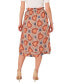 ფოტო #2 პროდუქტის Women's Printed Drawstring-Tie Midi Skirt