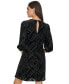 Фото #2 товара Women's Velvet Burnout 3/4-Sleeve Dress