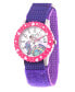 ფოტო #1 პროდუქტის Girl's Disney Minnie Mouse Purple Stainless Steel Time Teacher Strap Watch 32mm