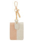 Women's Blush Pink and Beige Faux Leather Holder with Rose Gold-Tone Alloy