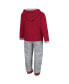 ფოტო #2 პროდუქტის Toddler Boys Crimson and Heathered Gray Washington State Cougars Poppies Pullover Hoodie and Sweatpants Set