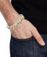 ფოტო #2 პროდუქტის Men's Cubic Zirconia Two-Tone Monaco Link Bracelet in Stainless Steel & Gold-Tone Ion-Plate