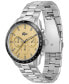 ფოტო #3 პროდუქტის Men's Boston Silver-Tone Stainless Steel Bracelet Watch 42mm