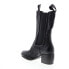 A.S.98 Collins A57202-301 Womens Black Leather Slip On Casual Dress Boots 6