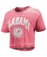 Women's Crimson Alabama Crimson Tide Edith Vintage-Like Burnout Crop T-shirt