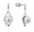 Fashion silver earrings with real river pearl 21080.1B