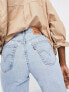 Фото #3 товара Levi's high waisted mom jeans in light wash blue