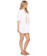 Фото #4 товара Tommy Bahama Crinkle Boyfriend Shirt Cover-Up White LG (US 14)