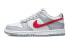 Кеды Nike Dunk Low GS серо-красные 36.5 - фото #1