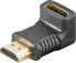 Фото #1 товара Wentronic HDMI Angled Adapter - gold-plated - Black - HDMI 19pin - HDMI 19pin - Black