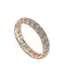 ფოტო #1 პროდუქტის Pink Sapphire & Lab-Grown White Sapphire Pave Eternity Band Ring in Sterling Silver by Suzy Levian