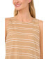 ფოტო #3 პროდუქტის Women's Double Stripe Linen Tank Top