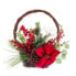 Фото #1 товара Новогоднее украшение Красный Разноцветный ротанг Пластик Ананасы корзина 43,18 cm