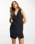 ASOS DESIGN sleeveless button through waistcoat dress in black