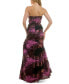 ფოტო #2 პროდუქტის Women's Metallic Jacquard Strapless Gown