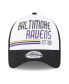 ფოტო #4 პროდუქტის Men's White, Black Baltimore Ravens Stacked A-Frame Trucker 9FORTY Adjustable Hat