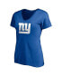 ფოტო #3 პროდუქტის Women's Saquon Barkley Royal New York Giants Player Icon Name and Number V-Neck T-shirt