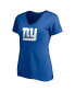 Women's Saquon Barkley Royal New York Giants Player Icon Name and Number V-Neck T-shirt Синий, S - фото #3