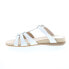 Фото #9 товара David Tate Squeeze Womens White Wide Leather Hook & Loop Strap Sandals Shoes 8.5