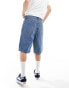 Фото #2 товара Vans check-5 baggy denim shorts in mid wash blue