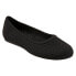 Фото #2 товара Softwalk Santorini S1961-001 Womens Black Leather Slip On Ballet Flats Shoes 6