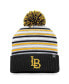 Фото #3 товара Men's Black Cal State Long Beach The Beach Dash Cuffed Knit Hat with Pom
