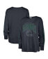 ფოტო #1 პროდუქტის Women's Navy Distressed Seattle Seahawks Tom Cat Long Sleeve T-shirt