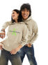 Calvin Klein Jeans unisex seasonal monogram logo regular hoodie in multi Plaza Taupe/Acid, 2XL - фото #1