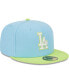 Фото #4 товара Men's Light Blue, Neon Green Los Angeles Dodgers Spring Color Two-Tone 59FIFTY Fitted Hat