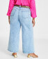ფოტო #4 პროდუქტის Plus Size High-Rise Wide-Leg Jeans, Created for Macy's