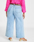 ფოტო #5 პროდუქტის Plus Size High-Rise Wide-Leg Jeans, Created for Macy's