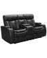 Фото #1 товара Zackary 74" Leather Power Reclining Console Loveseat with Power Headrest