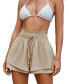 ფოტო #1 პროდუქტის Women's Smocked Tiered Shorts