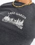 Фото #3 товара ASOS DESIGN long sleeve baby tee with lake garda graphic in charcoal marl